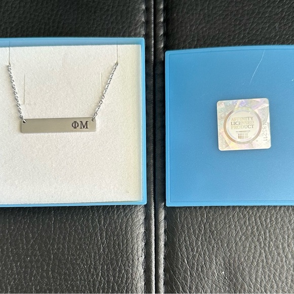 Phi Mu sorority bar necklace. Greek letters. - Picture 1 of 4